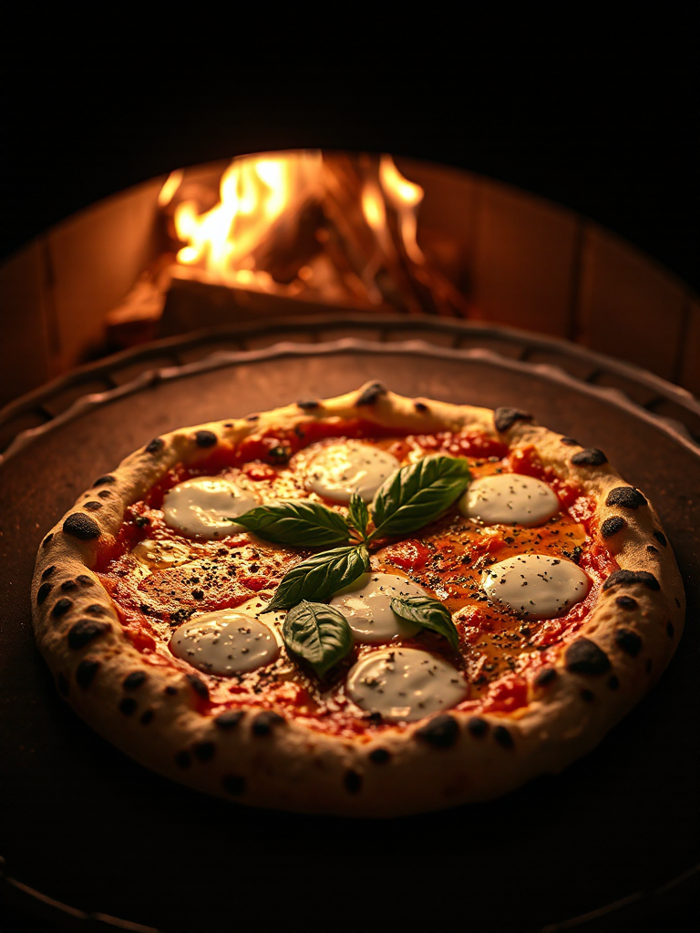Pizza napolitana en kamado